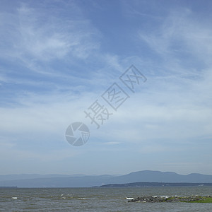 水地景观土地蓝色湿地潮汐山脉编队状况卷云海洋波浪图片