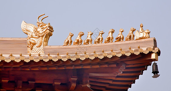 中国上海神庙 金顶顶顶金屋顶图片