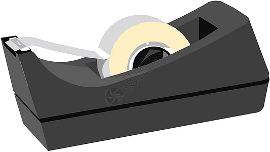 Adhesive 磁带投放器胶带办公室维修刀刃黑色录音办公用品分配器图片