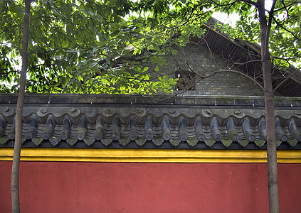 红黄墙宝藏佛寺Che背景图片
