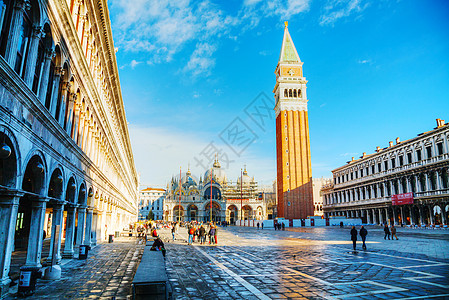 威尼斯的圣马可广场旅行城市地标分数建筑学正方形教会大教堂景观英石图片