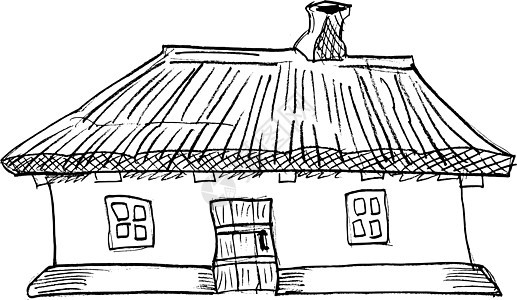 乌克兰传统房屋乌克兰式地标农场甘蔗村庄小屋卡通片别墅历史插图旅行图片