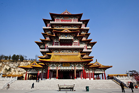 建筑结构架构风景植被历史树木宗教游客寺庙绿色旅游蓝天图片