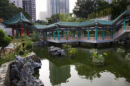 中国华人花园黄大太僧道寺九龙庙香港图片