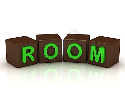 ROOM 绿色绿字图片