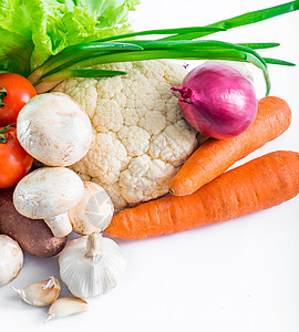 新鲜多彩蔬菜洋葱早餐团体小球沙拉萝卜健康饮食马铃薯菜花图片