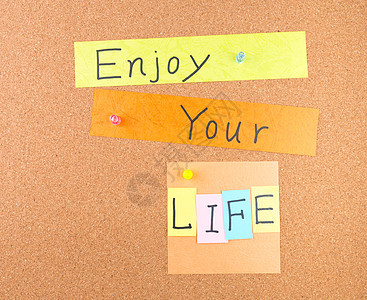 享受你的生活插图微笑标签信息幸福软木公告图表喜悦木板图片