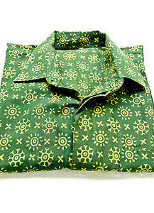 从日惹的白色背景中 被隔离的绿色蝙蝠衬衫艺术品墙纸线条艺术织物蜡染漩涡棉布纺织品图片