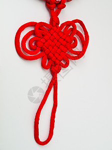 中国的红船结  一种节日装饰流苏民间金子红色细绳领带庆典欢乐图片