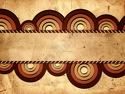 褐色圆和文字空间的反向背景图片