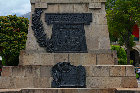 纪念苏克雷将军纪念碑独立性蔗糖殖民广场观光建筑学传统国家青铜旅行图片
