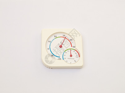 白底隔离的温度计和心理摩擦器仪表摄氏度宏观天气房间温度数字测量指标预报图片