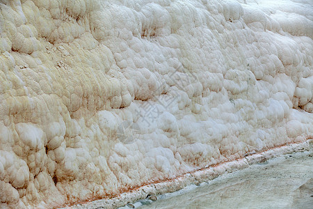 土耳其帕穆卡勒的特雷弗丁池和梯田订金地标假期蓝色碳酸盐石灰石水池岩石瀑布旅游图片