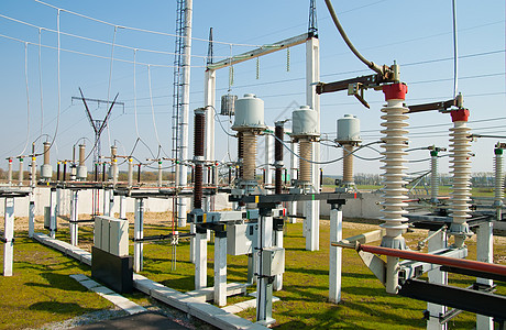 一般视图 高压变电站设施转换基础设施平台网络接线危险天空绝缘电气图片