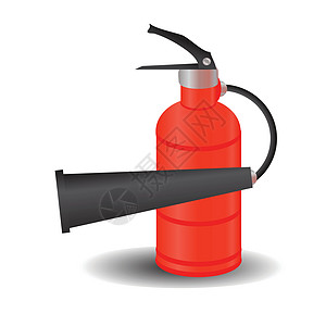 灭火器情况红色灭火白色绘画火焰燃烧消防员警告消防栓图片
