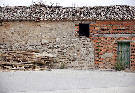 博阿迪利亚德尔卡米诺西班牙贝尔塔钟声阳台建筑学街道教会方式村庄石头木头乡村图片