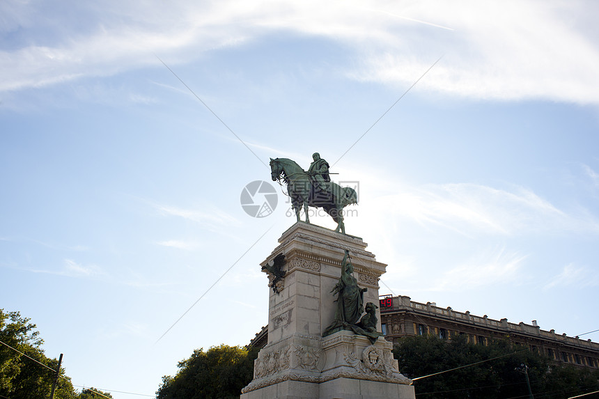 米兰Garibaldi纪念碑纪念艺术身体青铜建筑学纪念馆雕塑历史性领导者历史图片