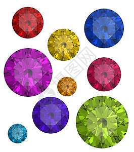宝石收藏天蓝色珠宝新娘石头茶晶红宝石水晶圆形火花紫晶图片