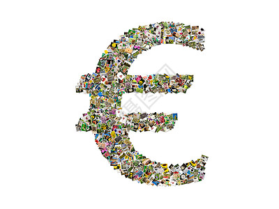 欧元夫妻照片数学拼贴画摄影货币字母印象马赛克明信片图片