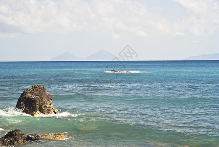 布鲁罗海滩 墨西拿 西西里悬崖地平线海岸线火山群岛石头盐沼波浪旅行海景图片