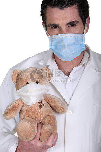 医疗面具和泰迪图片