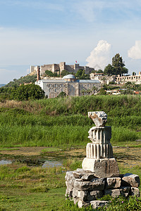 阿耳特弥弥斯寺 古代世界七奇迹之一岩石考古学艺术历史旅行城市场景遗迹天空假期图片