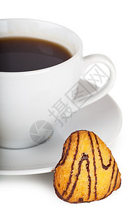 咖啡和饼干巧克力泡沫飞碟烘烤食物甜点休息生活早餐家庭图片