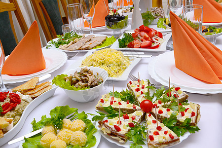 美味食物  餐厅的Banquet桌子熟食香肠自助餐用餐沙拉酒店香菜午餐蔬菜图片