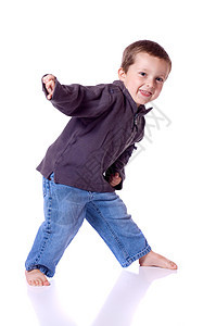 男孩跳舞男性乐趣青年孩子男生童年背景图片