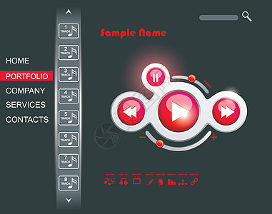 Web设计多媒体图形用户界面元素集图片