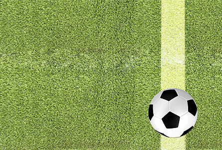 绿色草地上的足球球器材皮革运动足球场休闲团队背景竞技成功框架图片