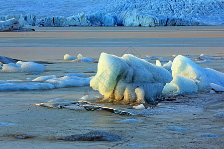 冰岛冰川环礁湖海岸图片