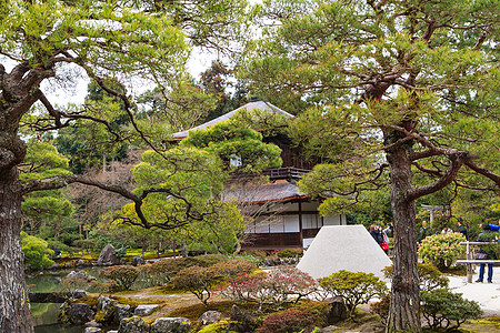 银阁寺  日本京都寺庙历史遗址花园遗产国家佛教徒建筑历史性文化图片