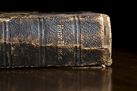 古老的圣圣经脊柱图片