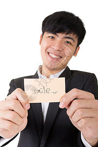 微笑卡快乐男性人士工作室展示生意人白色职业工作商业图片