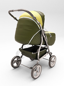 婴儿划轮童年婴儿车家族母性儿童绿色婴儿期家庭出生运输背景图片