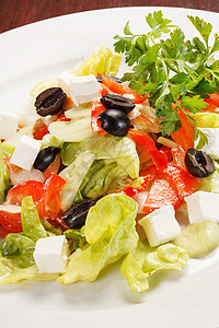 希腊沙拉香菜胡椒美食洋葱黄瓜维生素绿色食物图片