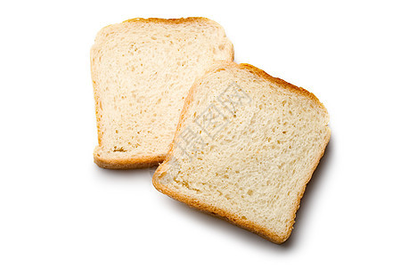 白上孤立的面包切片阴影种子早餐午餐碳水食物小麦食品粮食面包图片