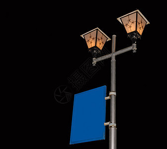 街灯和布告牌背景图片