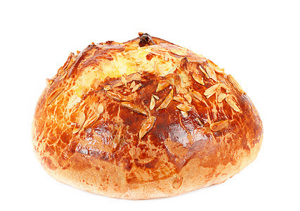 典型的自制Czech复活节蛋糕 白戴杏仁食物糕点白色甜点蛋糕面包图片