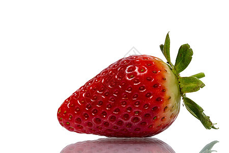 草莓茶点红色绿色甜点食物宏观水果美食背景图片