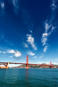 旧金山金门大桥的垂直直径视图图片