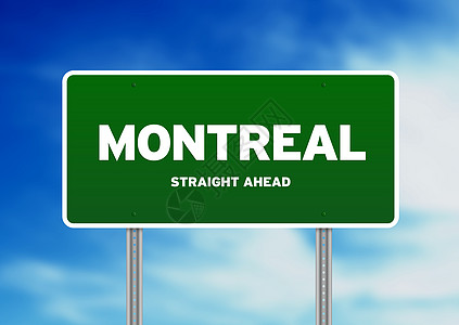 加拿大蒙特利尔公路标志背景