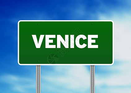威尼斯公路标志图片