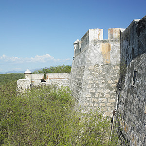古巴圣地亚哥古巴省城堡世界建筑历史性据点建筑物位置世界遗产景点旅行殖民图片