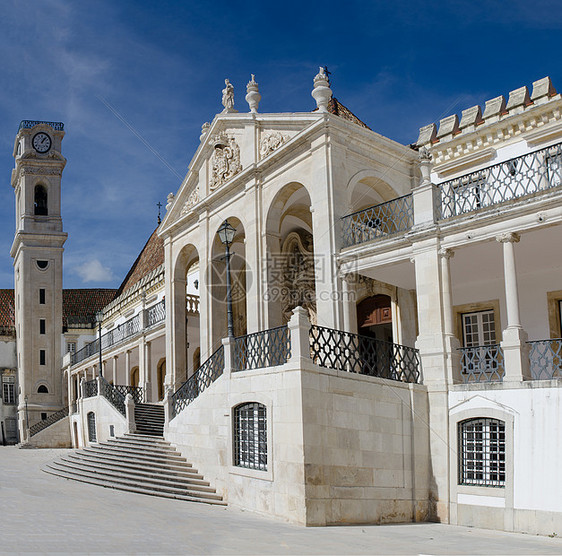 科英布拉大学主楼Coimbra旅行太阳图书房子纪念碑建筑学阴影历史性文化教育图片