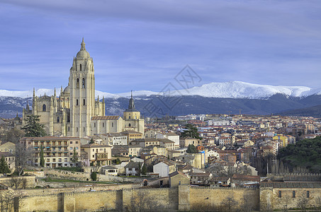 塞戈维亚市风景 著名的西班牙地标图片