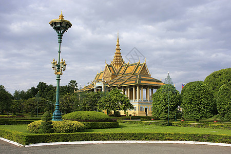 柬埔寨金边皇宫月光月光展馆王国地标观光花园宝塔吸引力国家宗教寺庙遗产图片