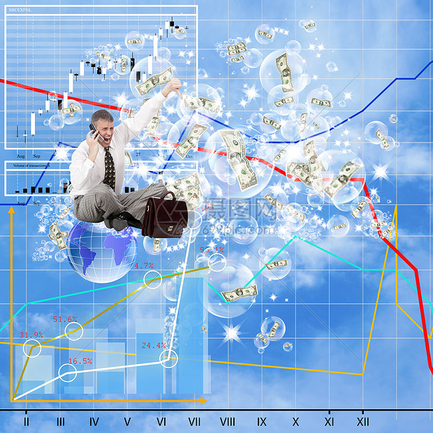 风险金融投资天空蓝色空气飞行经理办公室图表安全手指工作图片