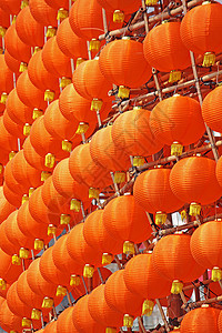 绿灯寺庙工艺新年写作红色墙纸佛教徒文化灯笼橙子背景图片